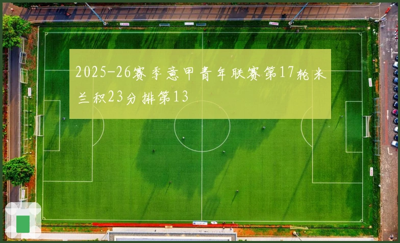 2025-26赛季意甲青年联赛第17轮米兰积23分排第13